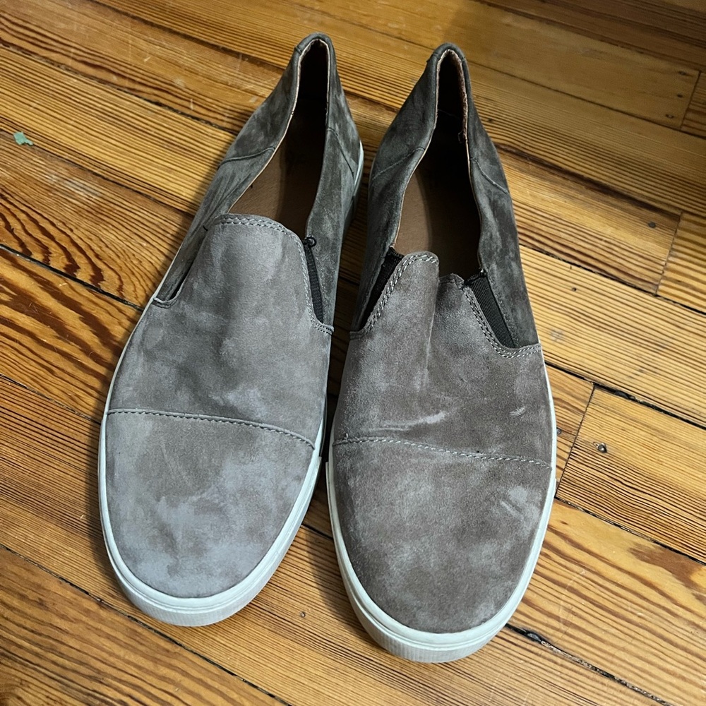 Frye Beige Suede Slip-On Sneakers